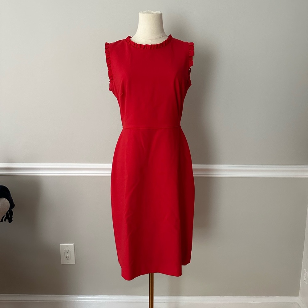 J. Crew Vibrant Red Dress